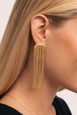 Pendientes Cleopatra Acero Baño Oro