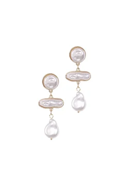 Pendientes de perla madre