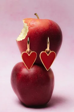 Pendientes Lovely Heart Baño Oro