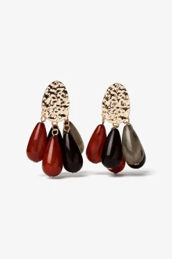 Pendientes Martillados con Colgantes