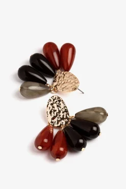 Pendientes Martillados con Colgantes