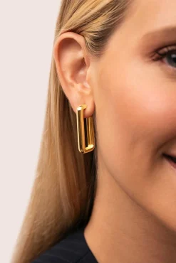 Pendientes Single Pipe Baño Oro