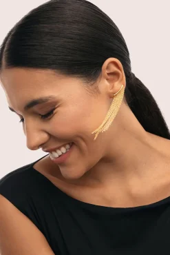 Pendientes Tamara Cascada Baño Oro