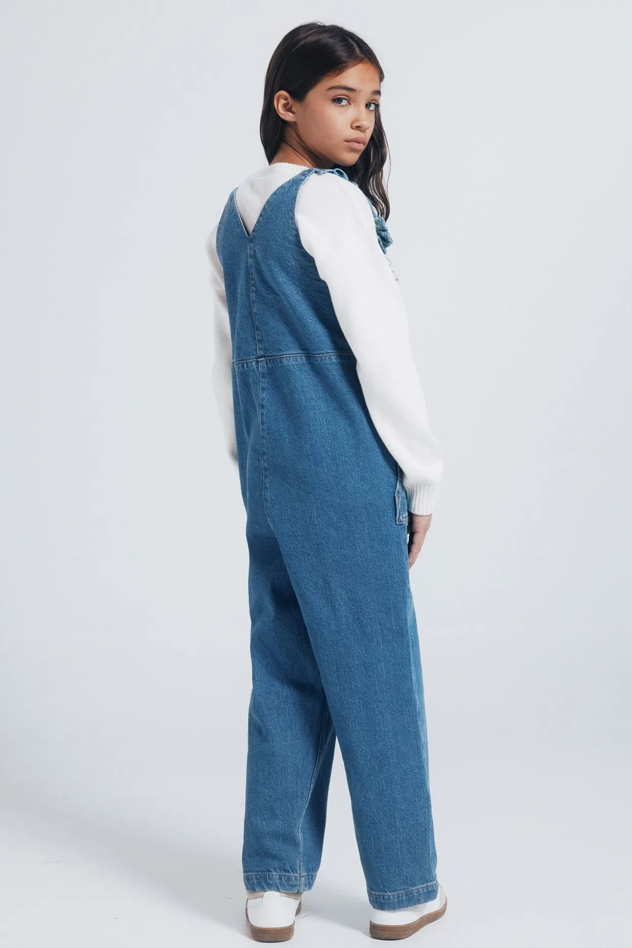 Peto largo vaquero niña