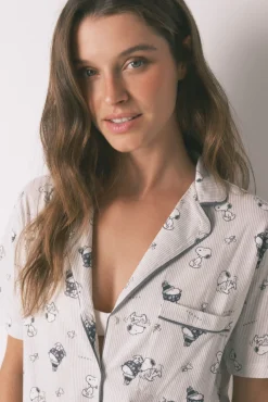 Pijama camisero 100% algodón Snoopy
