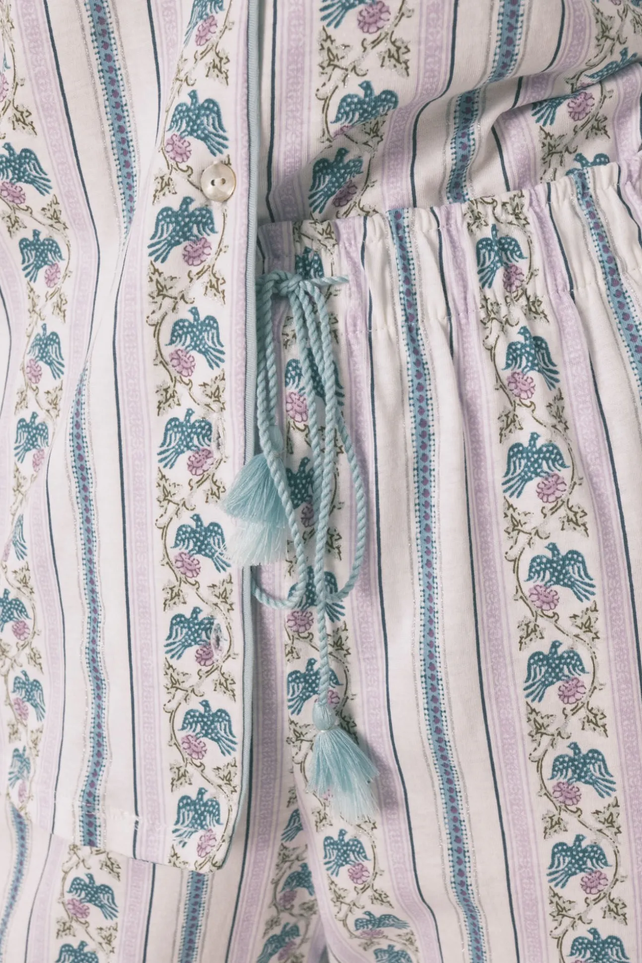 Pijama camisero Capri 100% algodón rayas