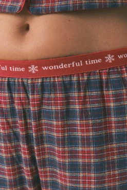 Pijama camisero cuadros 100% algodón