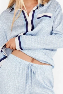 Pijama camisero estampado monogram