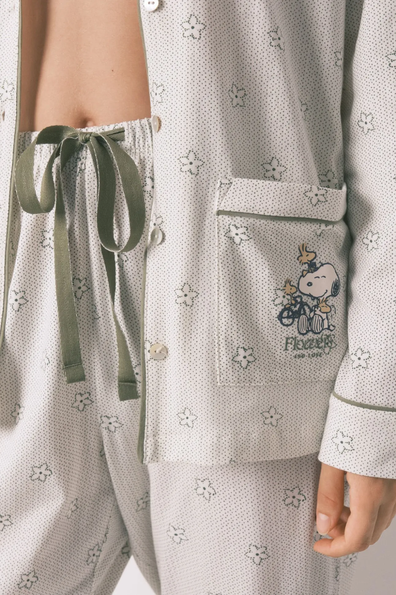 Pijama camisero largo 100% algodón Snoopy