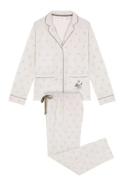 Pijama camisero largo 100% algodón Snoopy