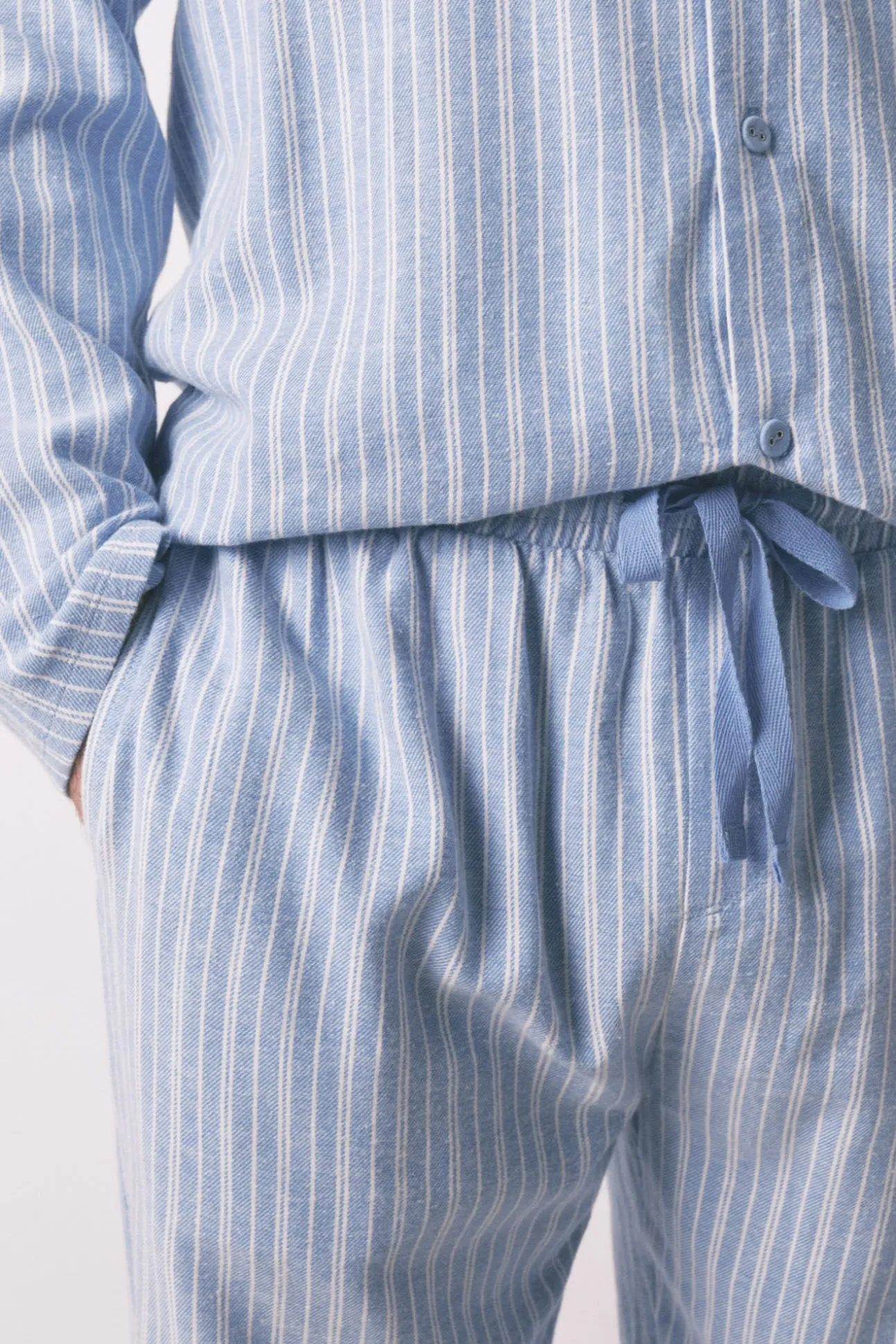 Pijama camisero masculino rayas 100% algodón