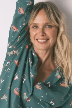 Pijama camisero perritos 100% algodón