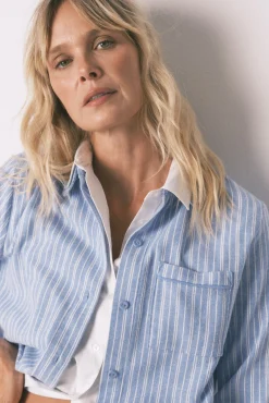 Pijama camisero rayas 100% algodón