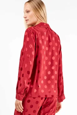 Pijama camisero topitos