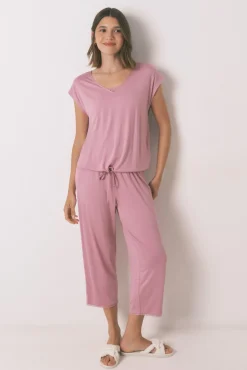 Pijama Capri viscosa rosa soft touch
