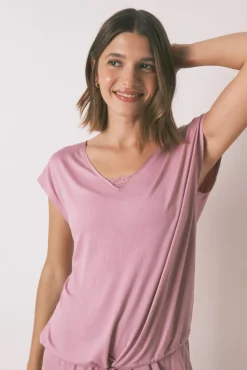 Pijama Capri viscosa rosa soft touch