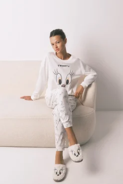 Pijama largo 100% algodón blanco Piolín