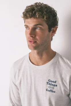 Pijama largo 100% algodón gris