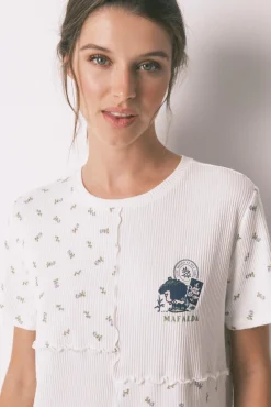 Pijama largo 100% algodón patchwork Mafalda