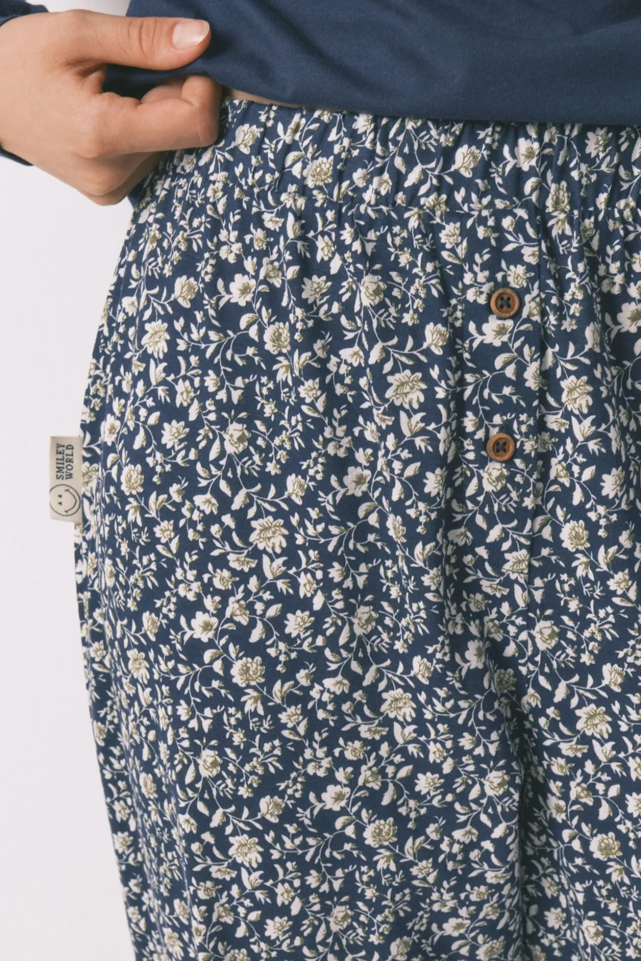 Pijama largo 100% algodón SmileyWorld® azul