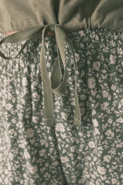 Pijama largo 100% algodón Smiley kaki