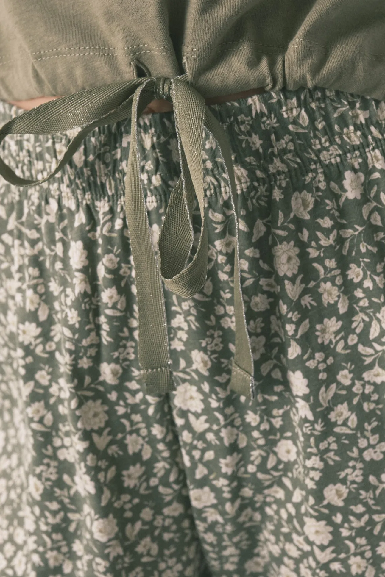 Pijama largo 100% algodón Smiley kaki