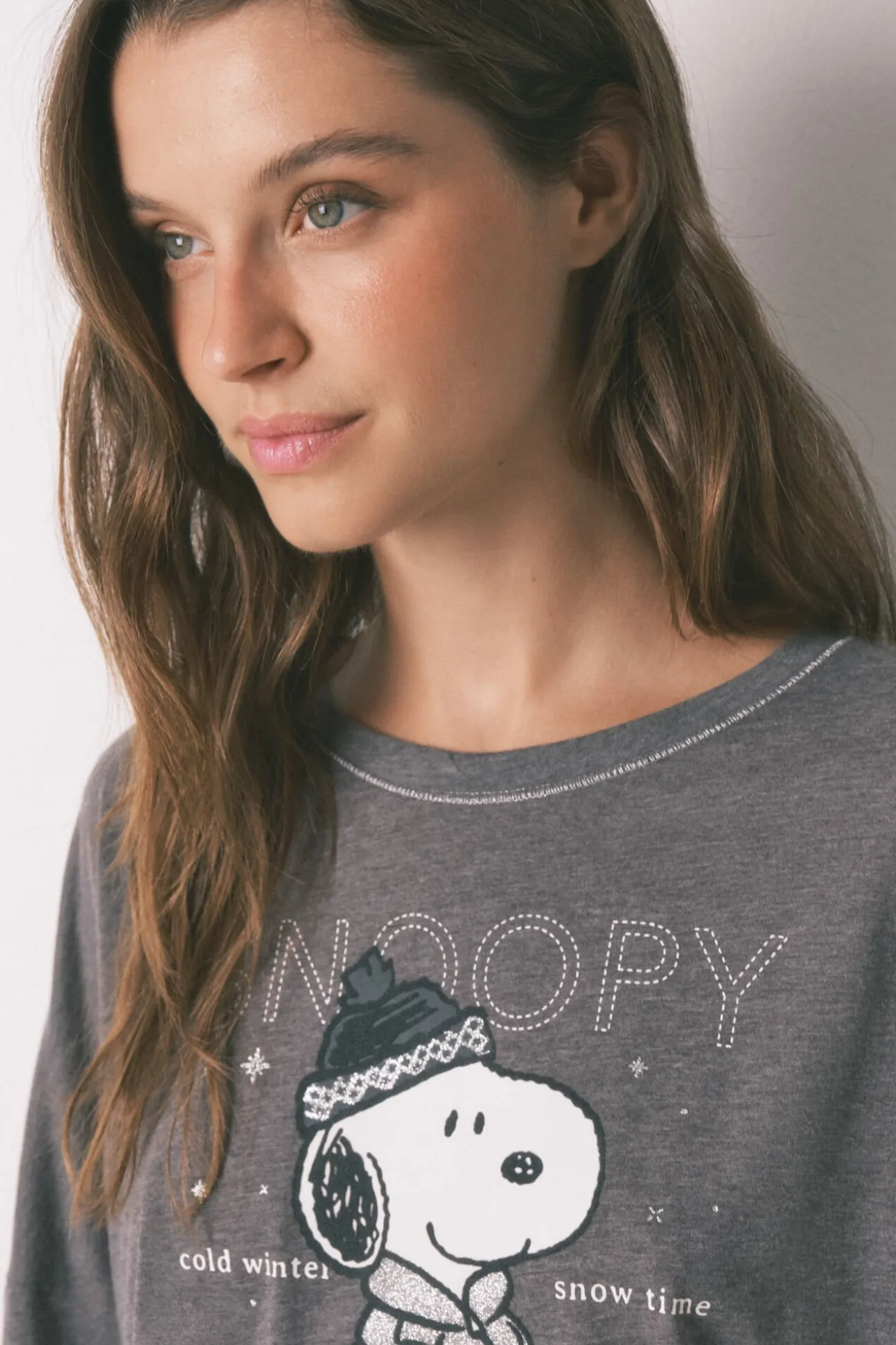 Pijama largo 100% algodón Snoopy