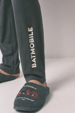 Pijama largo algodón Batman gris