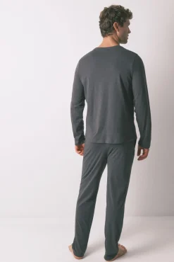 Pijama largo algodón Batman gris