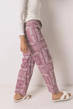 Pijama largo algodón estampado flores