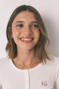 Pijama largo algodón estampado flores