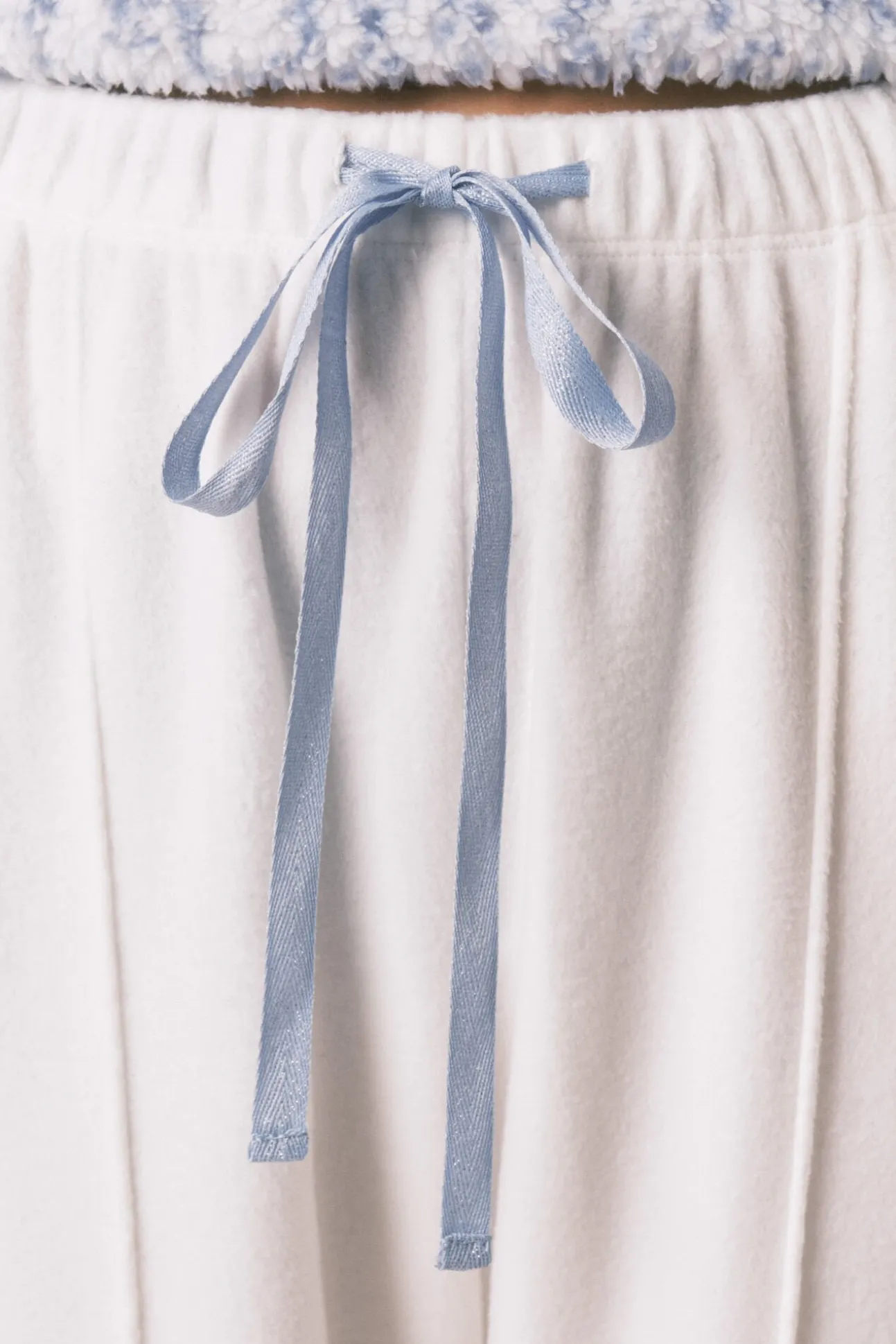 Pijama largo borreguito azul