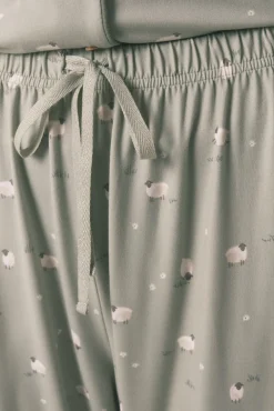 Pijama largo camisero ovejas