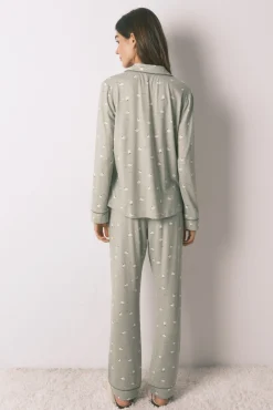 Pijama largo camisero ovejas