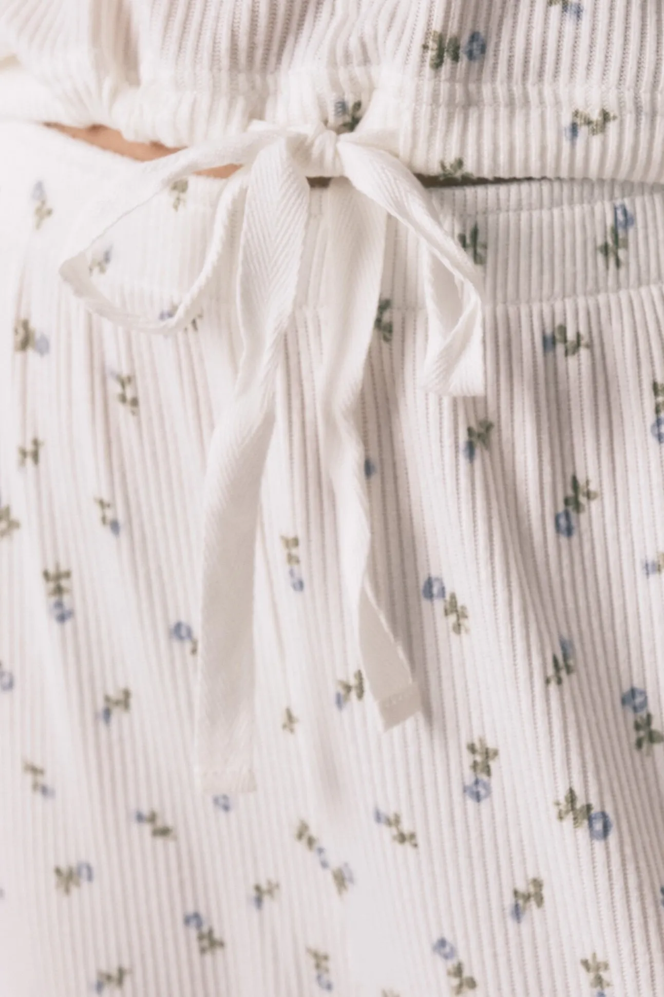 Pijama largo canalé Mafalda blanco