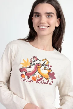 Pijama largo Chip&Dale otoño para mujer
