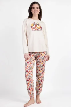 Pijama largo Chip&Dale otoño para mujer