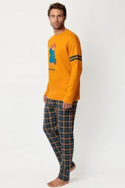 Pijama largo cuadros Paddington para hombre