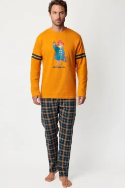 Pijama largo cuadros Paddington para hombre