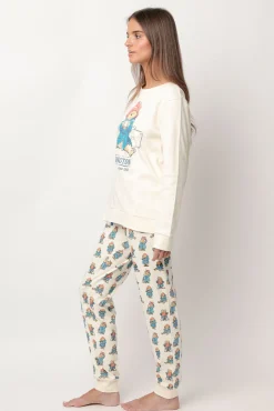 Pijama largo estampado Paddington para mujer