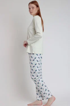 Pijama largo estampado Stitch para mujer