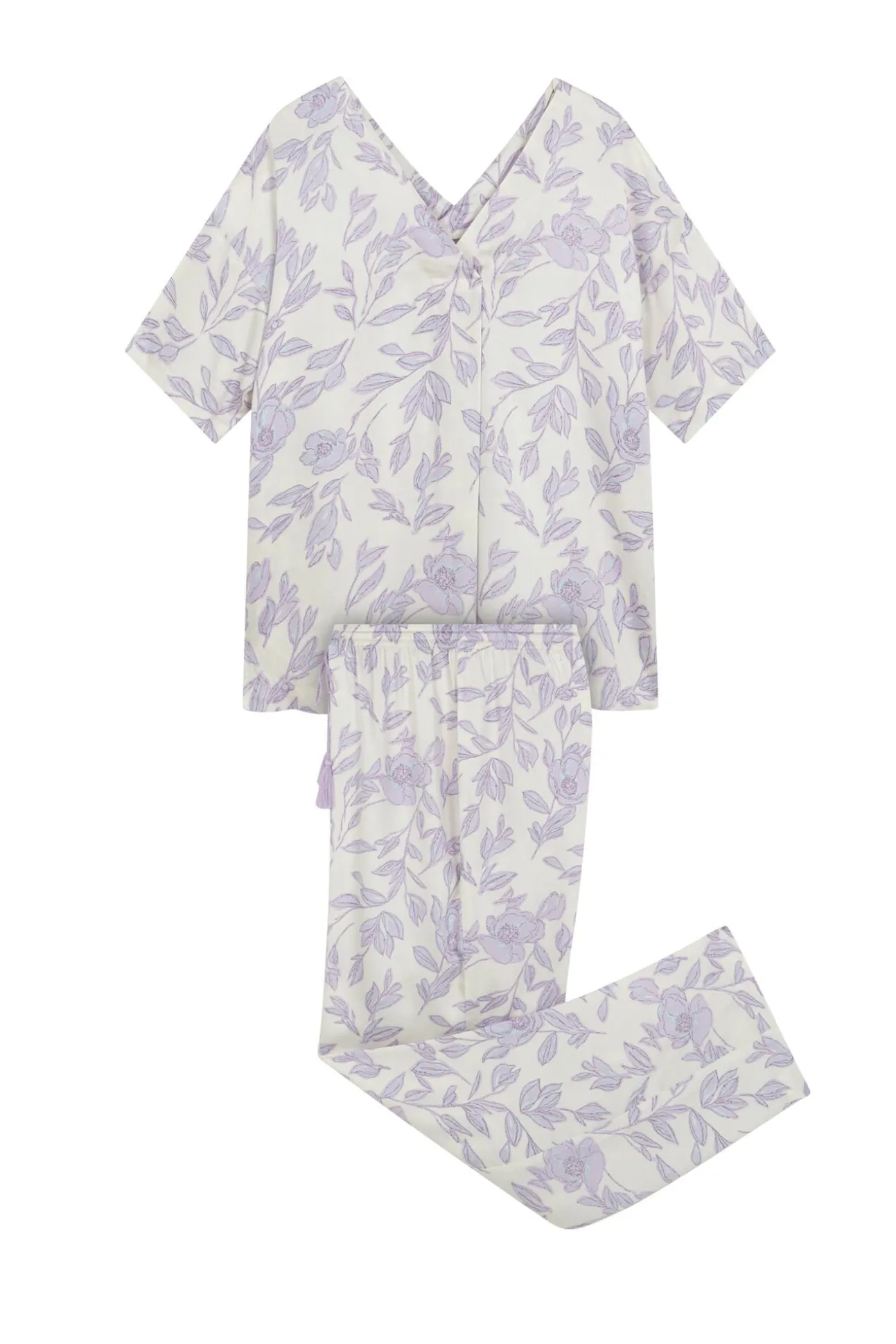 Pijama largo estampado viscosa