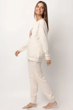 Pijama largo felpa Chip&Dale para mujer