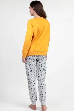 Pijama largo felpa Snoopy&Friends para mujer