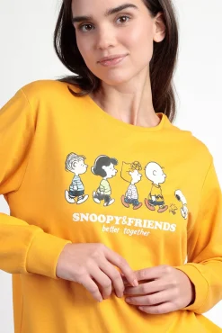 Pijama largo felpa Snoopy&Friends para mujer
