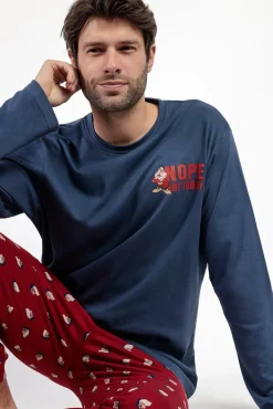 Pijama largo Grumpy 100% algodón para hombre