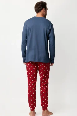 Pijama largo Grumpy 100% algodón para hombre