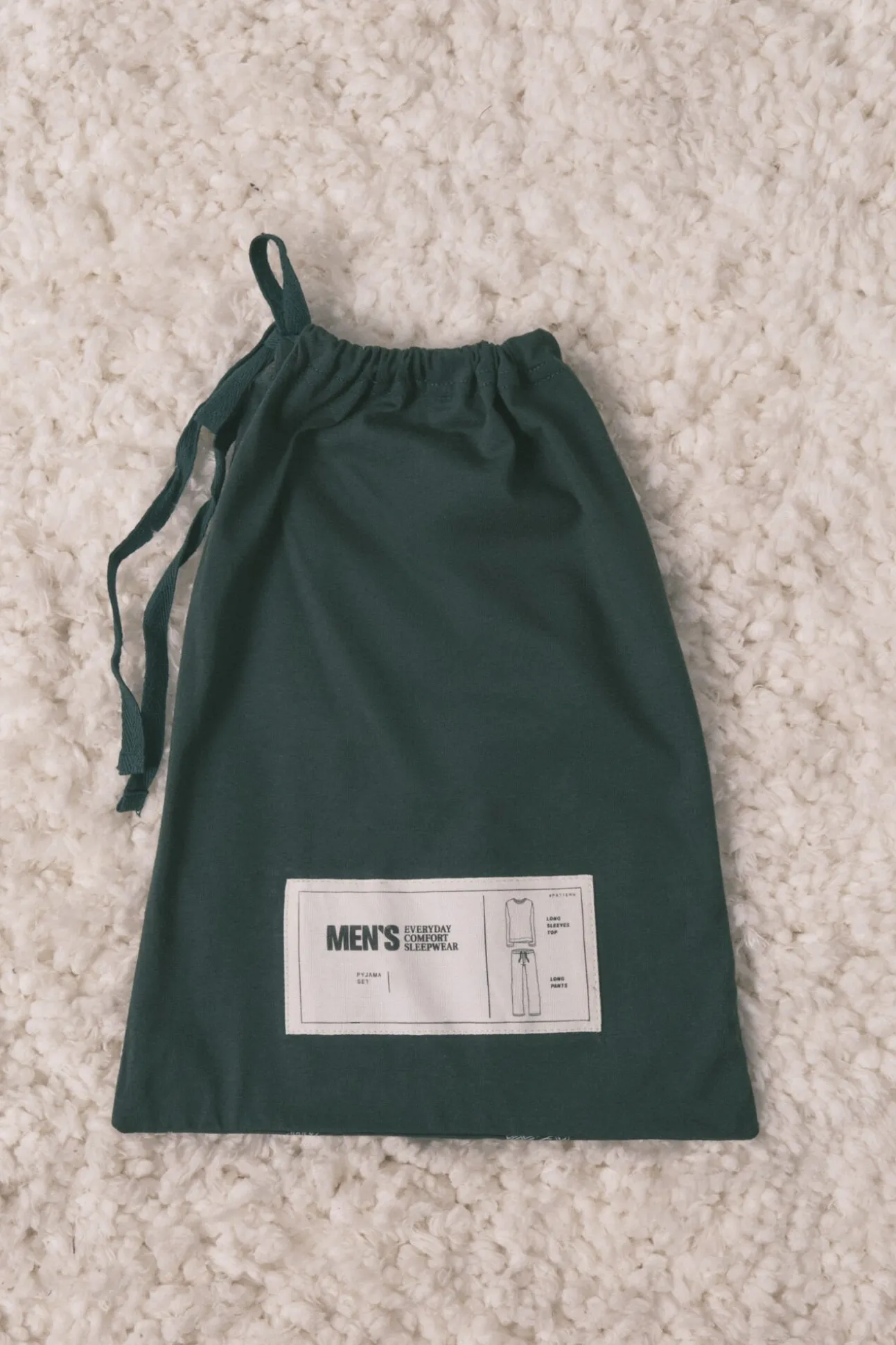 Pijama largo hombre 100% algodón verde coches