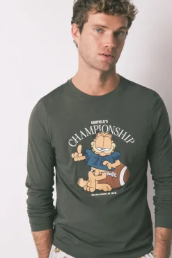 Pijama largo hombre 100% algodón "Garfield"