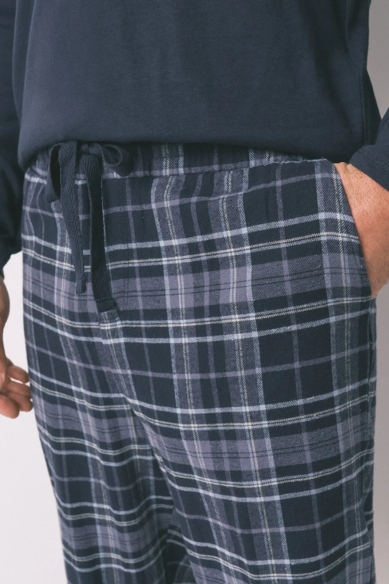 Pijama largo hombre 100% algodón cuadros